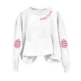 thumbnail image 2 of Up To 50% Off Women'S Sweatshirts Women's Happy Easter English Printed Round Neck Long Sleeve Hooded Sweatshirt, 2 of 7