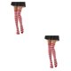 thumbnail image 3 of Sonducket Pack de 2 calcetines a rayas tallas grandes hasta el muslo transpirabilidad cómodos fáciles de combinar moda sin medias rojo blanco a rayas blancas rojas 2Conjunto, 3 of 6