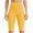 Yellow, variant on Women High Waist Tight Elastic Solid Fitness Yoga Knee Length Pants