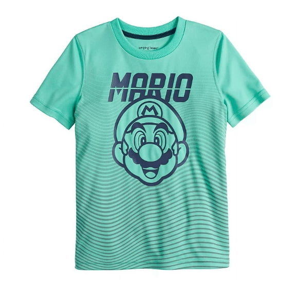 Jumping Beans Super Mario Bros. Mario Face Graphic Tee, Size: 4, green