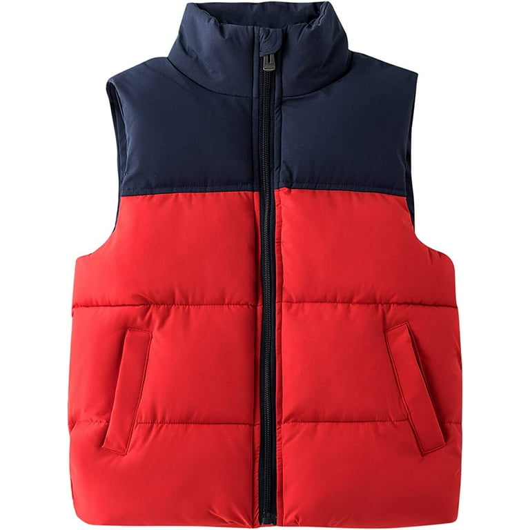 Kids red shop hooded vest