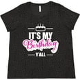 thumbnail image 3 of Inktastic Its My Birthday Yall with Birthday Cake Women's Plus Size T-Shirt, 3 of 5