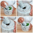 thumbnail image 3 of Laevo White Marble Mortar and Pestle Set - Heavy Duty Stone Spice Grinder - 2.1 Cup Capacity, 5.5-Inch Reversible Mortar and Pestle Set for Guacamole, Pesto, Spices - Large, 3 of 7
