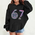 thumbnail image 2 of CAIXIA Cute Hoodies Y2k 6 7 Six Seven Six Seven Sweatshirt Long Sleeve for Kids Boys Pullover Casual Fashion Fall Winter,Black, 2 of 4