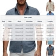 thumbnail image 3 of DayScoop Mens Casual Shirts Solid Color Shirt Short Sleeved Double Pocket Turndown Collar Button Top Tees, 3 of 6