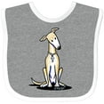 thumbnail image 3 of Inktastic Curious Greyhound Boys or Girls Baby Bib, 3 of 4