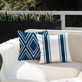 thumbnail image 2 of Outdoor Pillow Covers 20x20 Inch Set of 4 Blue Waterproof Modern Geometry Throw Pillows Outdoor Summer Waterproof Decor for Patio Funiture Garden Polyester Cushion Covers 013K20, 2 of 6