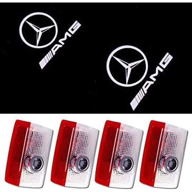 Paquete de 4 luces para puerta de coche Benz, proyector de logotipo de puerta, luz LED de bienvenida, proyección HD, accesorios MB para las series ABCEMG GLS/GLC/GLB/GLA/A