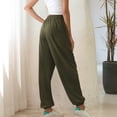 thumbnail image 4 of WTXUE Sweatpants, Slacks Women's Active Elastic Waist Baggy Workout Joggers Pants, Pantalones De Mujer, Olive green, 4 of 8
