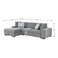 thumbnail image 3 of Lexicon Raife 2-Piece Chenille Sectional with Left Chaise in Gray, 3 of 5