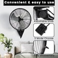 thumbnail image 3 of 20in Wall Mount Fan, 3-Speed Industrial Wall Fan up to 7000CFM, 120°Oscillating High Airflow Cooling Fan for Garage,Home,Warehouse, Indoor/Outdoor Use, Black, 3 of 8
