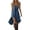 Dark Blue, variant on Women's Boho Mini Dress, Lace Up V-Neck Ruffle Hem Casual Summer Dress for Beach & Vacation, 1PC, S-XXL