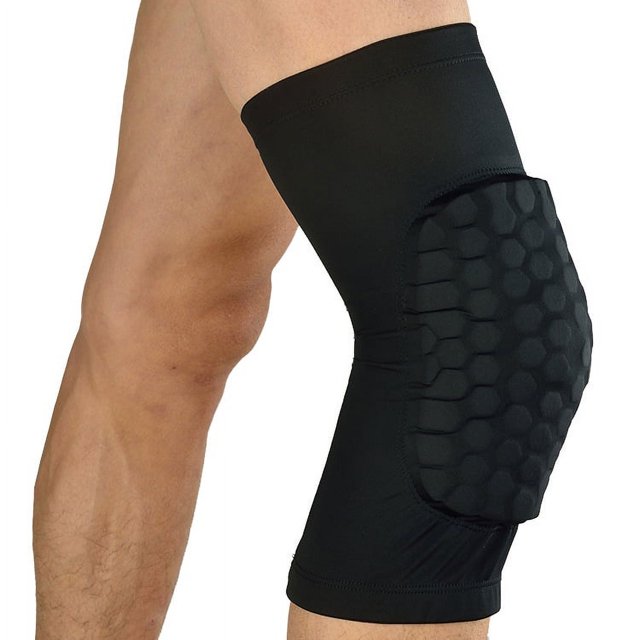 Rodillera de compresión, rodillera con acolchado de panal, rodillera transpirable para baloncesto, gimnasio, correr
