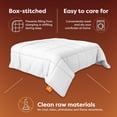 thumbnail image 2 of White Comforter California   Duvet Insert Microfiber  Season Goose Down Alternative Quilted - Corner Loops - Box Stitched - Washable - 104" W x 98" L, 2 of 6