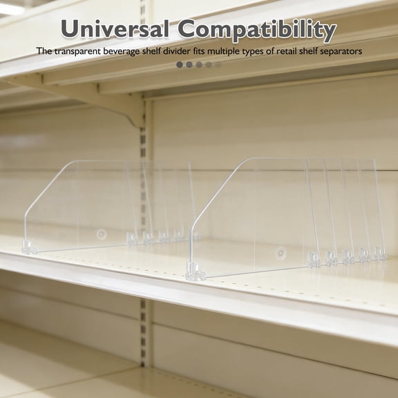 Amosfun 4Pcs Clear Shelf Dividers for Pantry Flexible Plastic Organizers for Snacks and Drinks