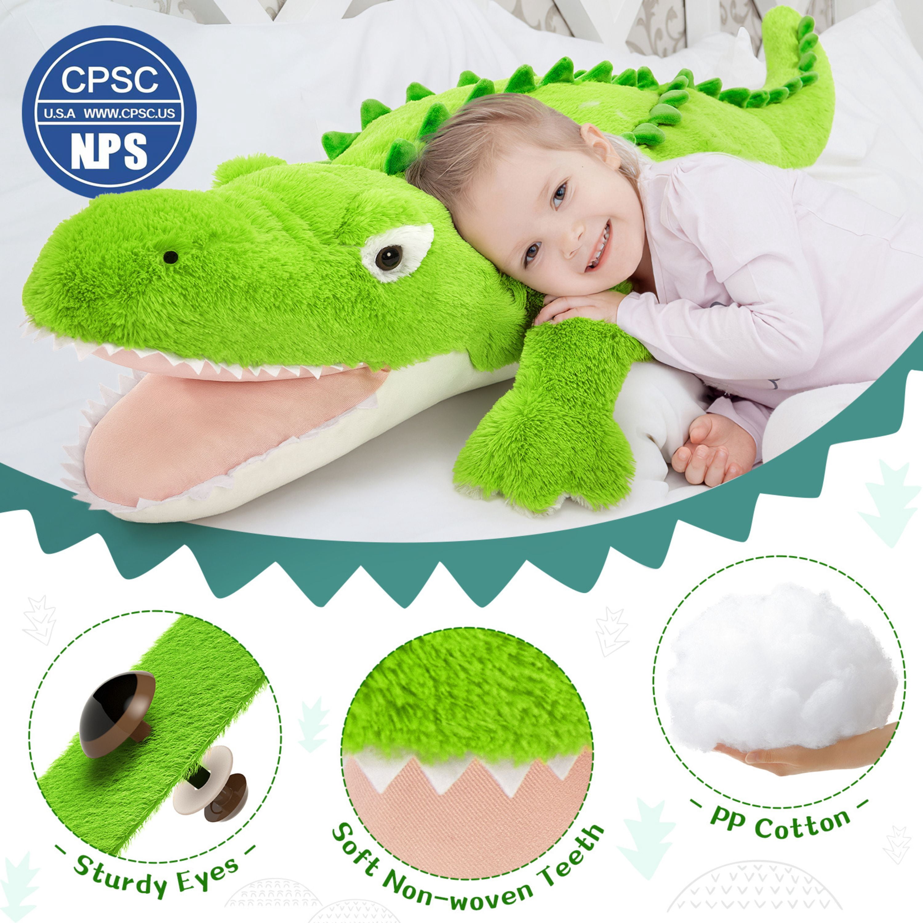 Muiteiur 51" Large Stuffed Animal Alligator Plush Crocodile Toy