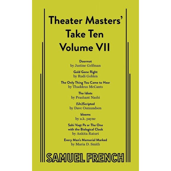 Theater Masters' Take Ten: Volume 7, (Paperback)
