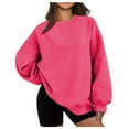 thumbnail image 2 of fheaev Tunique à Manches Longues pour Femmes Chandail en Molleton Brodé à Col Rond Couleur Unie Décontracté à la Mode pour Dames, 2 of 9