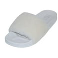 thumbnail image 4 of Womens Slippers with Faux Fur Flat Slides Size 6-11., 4 of 5