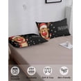 thumbnail image 4 of Merry Christmas Pillow Covers King Size, Winter Cartoon Xmas Deer Snowflake Soft Bed Throw Pillowcases Breathable Cooling Long Lumbar Body Pillow Sham Cover for Bed Sofa 20''x40'', 4 of 7