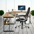 thumbnail image 4 of Gymax L-Shaped Computer Desk Drafting Table Workstation w/ Tiltable Tabletop Walnut, 4 of 10