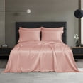thumbnail image 4 of Modern Threads 6-Piece Mauve Satin Sheet Set with Organizer Box, Full, 4 of 6