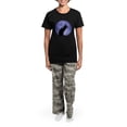 thumbnail image 4 of CafePress - Cat & Moon Women's Dark Pajamas - Women's Short Sleeve Print T-Shirt and Pants Dark Cotton Pajama Set, 4 of 7