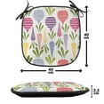 thumbnail image 3 of Vegetables Chair Seating Cushion Set of 12, Colorful Pattern with Abstract Design Beetroots and Carrots Repetition, Seat Pads for Office with Anti-slip Backing, 16"x16", Multicolor, by Ambesonne, 3 of 6