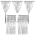 thumbnail image 4 of 2 cortinas metálicas con flecos de oropel para fiestas, cumpleaños y graduación., 4 of 5