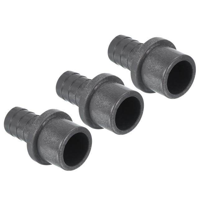 Unique Bargains UPVC Reducer Pipe Fitting 25mm OD 17mm Barbed, 3 Pack Straight Coupling Adapter Connector, Grey