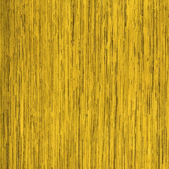 Ahgly Company Indoor Square Oriental Yellow Modern Area Rugs, 4' Square