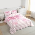 thumbnail image 3 of Castle Fairy Kids Teens Kawaii Bowknot Twin Comforter Sets,Dreamy Ribbon Bow Bedding Set, 3 of 8