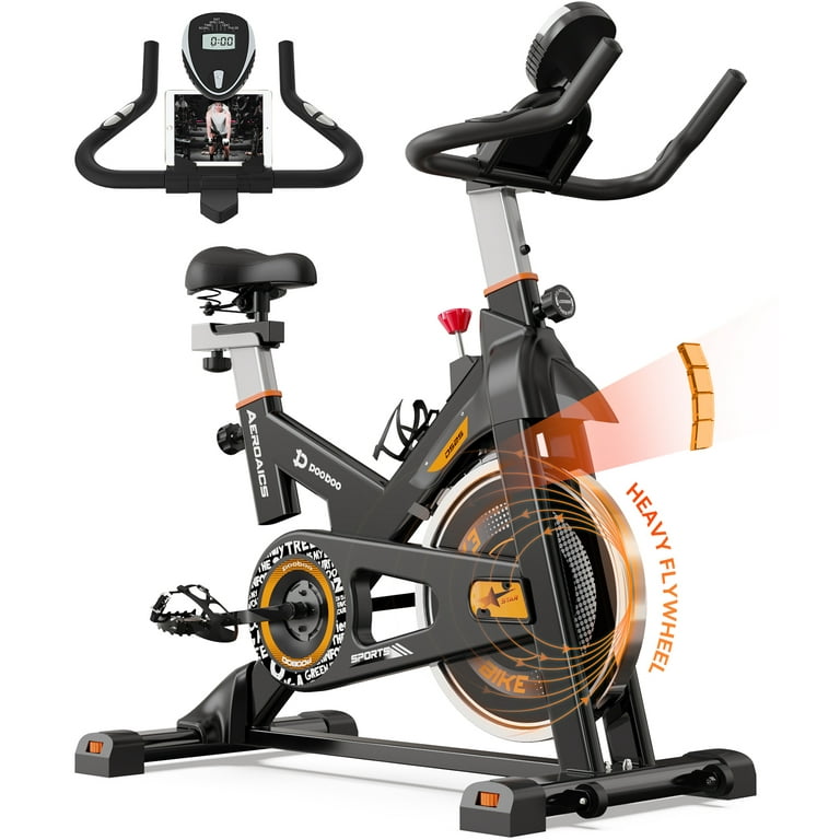 Pooboo Exercise Bike Indoor Cycling Bike Magnetic Cycle Bicycle 16-Level Stationary Magnetic for Home Office Cardio Workout Max Weight 350 lbs - Walmart.com