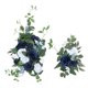 thumbnail image 3 of 2 piezas de flores de arco de boda, rosas artificiales, guirnalda de hojas verdes de granja F, 3 of 9