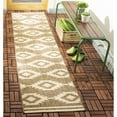 thumbnail image 2 of SAFAVIEH Beach House Vasiliki Geometric Indoor/Outdoor Area Rug, Cream/Beige, 6'7" x 6'7" Round, 2 of 10