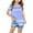Light Blue, variant on DeHolifer T-Shirts for Girls Graphic Strip Printed Crewneck Short Sleeve Summer Trendy Tee Tops 3-12 Years