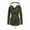 Army Green, variant on Brnmxoke Women's Winter Mid Length Thermal Hooded Pea Coat Casual Windproof Thicken Warm Faux Lamb Wool Lined Jacket Coat