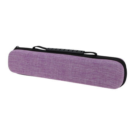 Unique Bargains 1 Pc Curling Iron Travel Case Hard Hair Tools Storage Organizer Purple