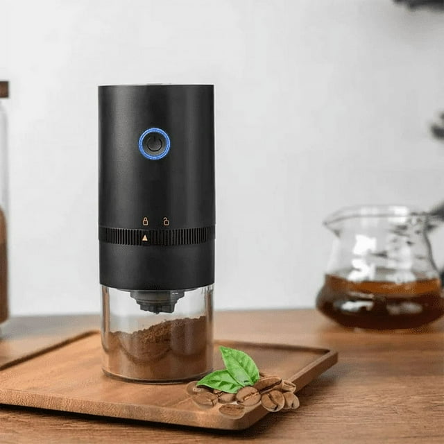Moulin à Café Électrique Portable à Meules, Rechargeable par USB, Petit Moulin à Grains de Café avec Multiples Réglages de Mouture, Meule Conique Automatique pour Espresso et Presse Française