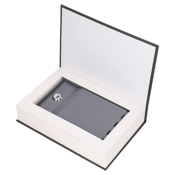 Caja fuerte para libro con cerradura, caja fuerte para libro de metal, caja fuerte para libro portátil, durabilidad extendida Jadeshay A