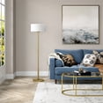 thumbnail image 3 of Henn&Hart 16"W Lampadaire Moderne en Métal Finition Laiton Brossé, 3 of 7