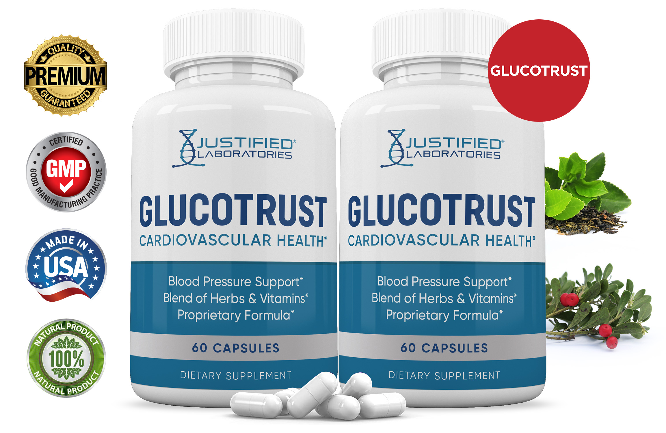 (2 Pack) Glucotrust Advanced Formula 620MG All Natural Blood Sugar ...