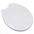 thumbnail image 1 of Slow Close Plastic Round Front Contemporary Design Toilet Seat, Cotton White, 1 of 1