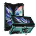 thumbnail image 2 of SaniMore Tri-layer Case for Samsung Galaxy Z Fold 4 7.6", 360° Rotating Holder/Kickstand Rugged PC Back + TPU Bumper Magnetic Car Mount Anti-fingerprint Anti-fall Heavy Duty Protective Case, Darkgreen, 2 of 7