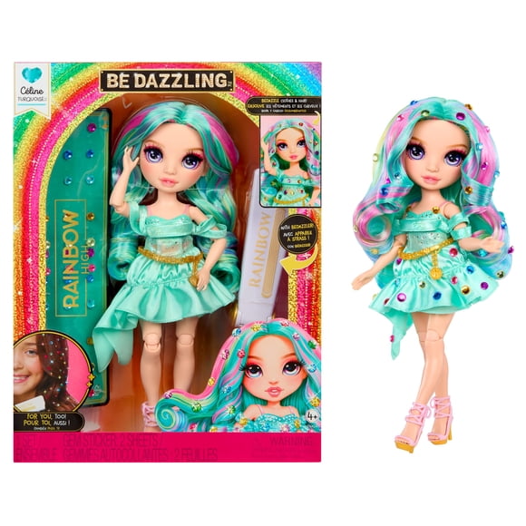 Muñeca de Moda Rainbow High Be Dazzling Céline Turquesa con Herramienta para Decorar