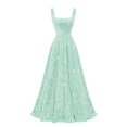 thumbnail image 1 of Vestido de fiesta Miao Duo con lentejuelas brillantes y cuello cuadrado, color verde, 1 of 7