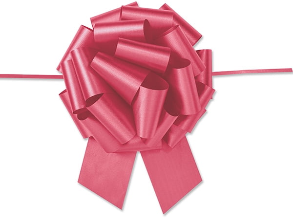 50 Pink Pull Bows 5 ½" 20 Loops Textured Double Sided Satin Gift Wrap Wedding 