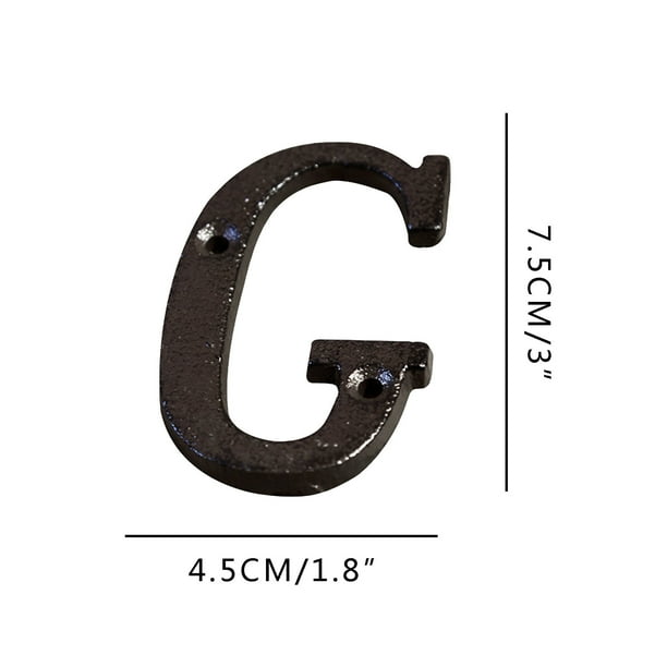 Xihbxyly Letras de Hierro Forjado de Aleación, Estilo Industrial Antiguo, Textura Retro Pesada, Decoración Versátil para El Hogar, Jardín, Tienda, Números de Casa Personalizables, Personajes de Parej