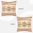 thumbnail image 7 of DouZhe Velvet Decorative Throw Pillow Covers Set of 2, Soft Square Cushion Cover with Invisible Zipper Southwestern American Aztec Boho Printing, 16"x16", 7 of 7