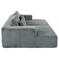 thumbnail image 5 of Double Sofa Bed Corduroy Couch with 2 Pillows, Split Design, Convertible Sleeper Sofa for Living Room, Apartment, Office, Grey, 2-Seater, 86.6"x65"x30.7", No Assembly Needed, 5 of 11